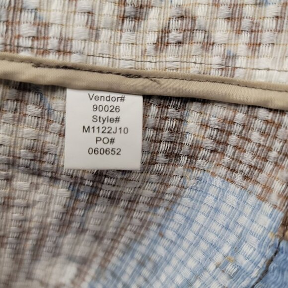 2007 Deadstock Multiples Missy Nantucket Quilted Jacket XL Cotton Brown Blue - Picture 9 of 12